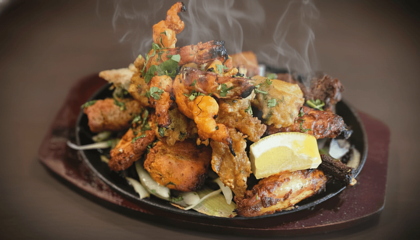Mixed grill platter from the menu at The Bell in Sawtry.